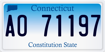 CT license plate AO71197