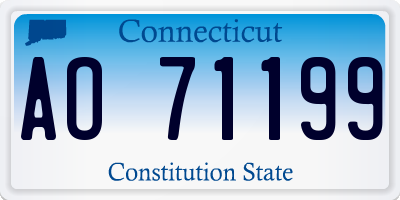 CT license plate AO71199