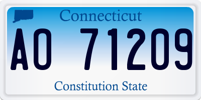 CT license plate AO71209