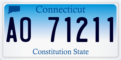 CT license plate AO71211