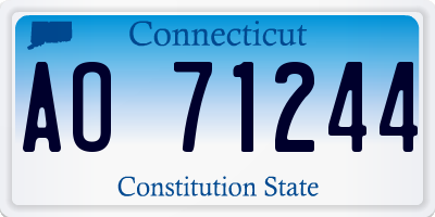 CT license plate AO71244