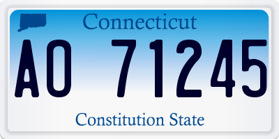 CT license plate AO71245