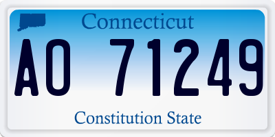 CT license plate AO71249