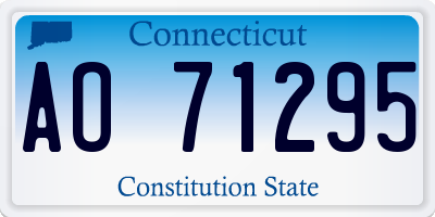 CT license plate AO71295