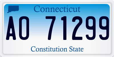 CT license plate AO71299