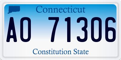 CT license plate AO71306