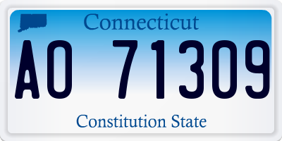 CT license plate AO71309