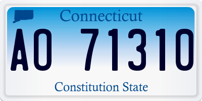 CT license plate AO71310