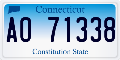 CT license plate AO71338