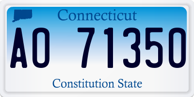 CT license plate AO71350