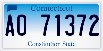 CT license plate AO71372