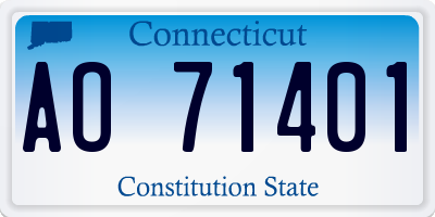 CT license plate AO71401
