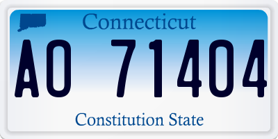 CT license plate AO71404