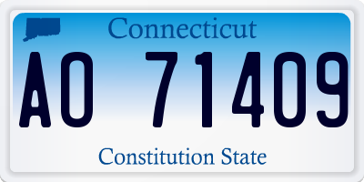 CT license plate AO71409