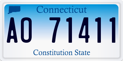 CT license plate AO71411