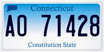 CT license plate AO71428