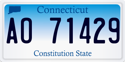 CT license plate AO71429