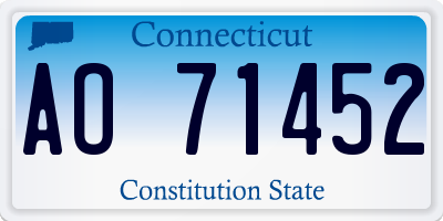 CT license plate AO71452