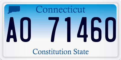 CT license plate AO71460