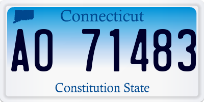 CT license plate AO71483