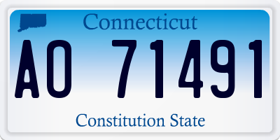 CT license plate AO71491