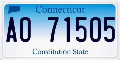 CT license plate AO71505