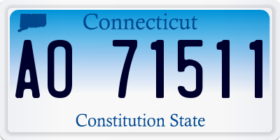 CT license plate AO71511