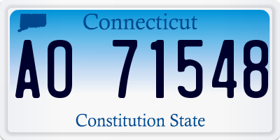 CT license plate AO71548
