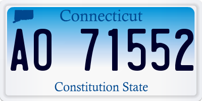 CT license plate AO71552