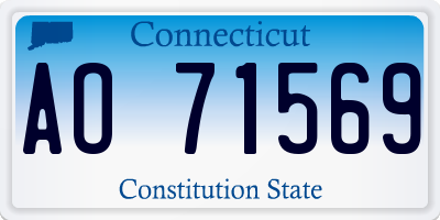 CT license plate AO71569