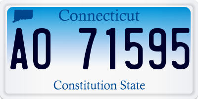 CT license plate AO71595