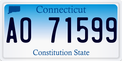 CT license plate AO71599