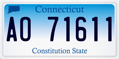 CT license plate AO71611