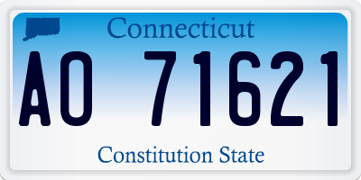 CT license plate AO71621