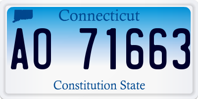 CT license plate AO71663