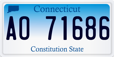 CT license plate AO71686