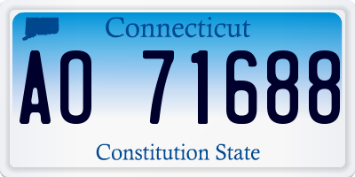 CT license plate AO71688