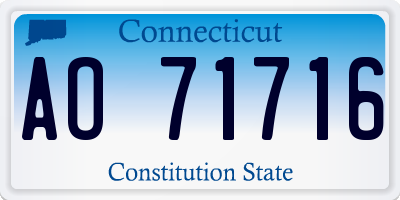 CT license plate AO71716