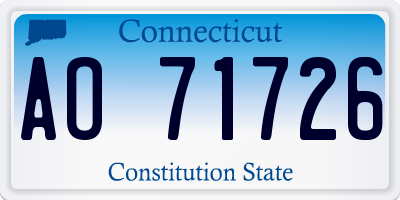 CT license plate AO71726