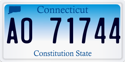 CT license plate AO71744