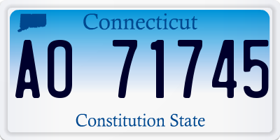 CT license plate AO71745