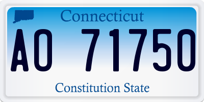CT license plate AO71750