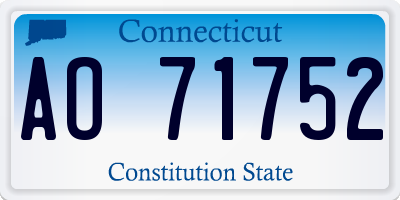 CT license plate AO71752
