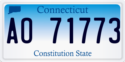 CT license plate AO71773