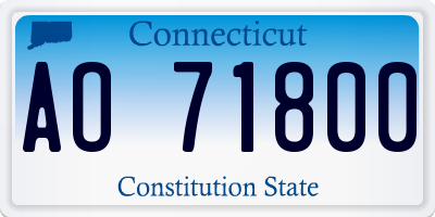 CT license plate AO71800