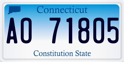 CT license plate AO71805