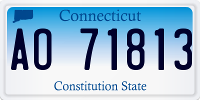 CT license plate AO71813