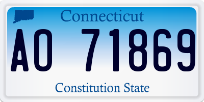 CT license plate AO71869