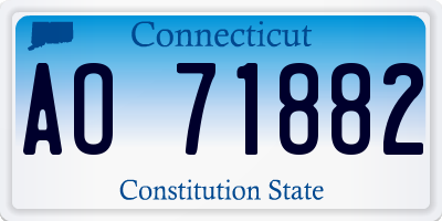 CT license plate AO71882