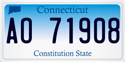 CT license plate AO71908